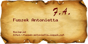 Fuszek Antonietta névjegykártya
